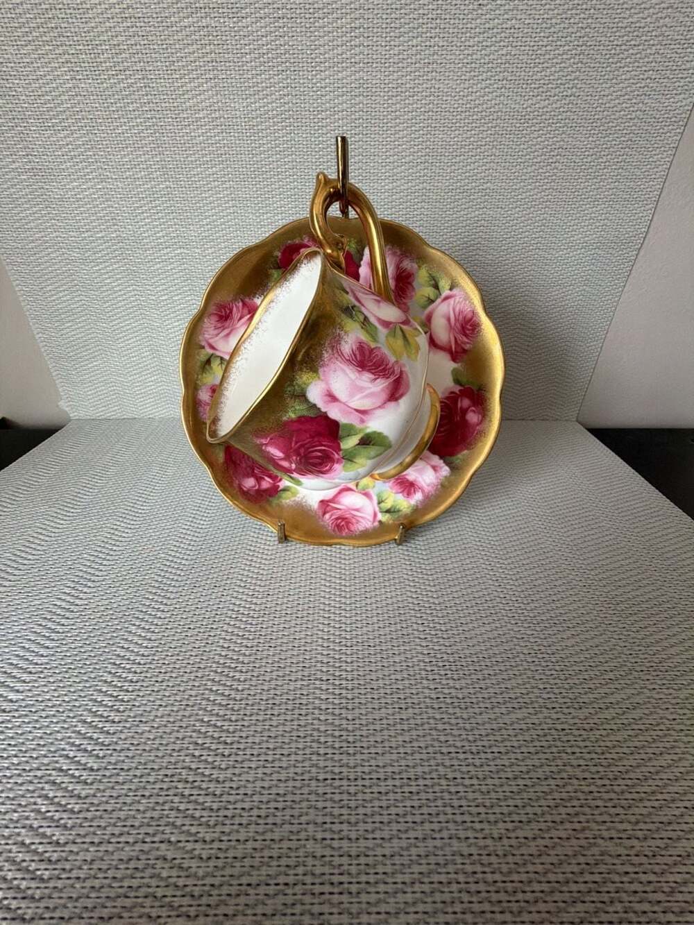 Royal Albert Old English Rose Teacup And Saucer Gold Trim
